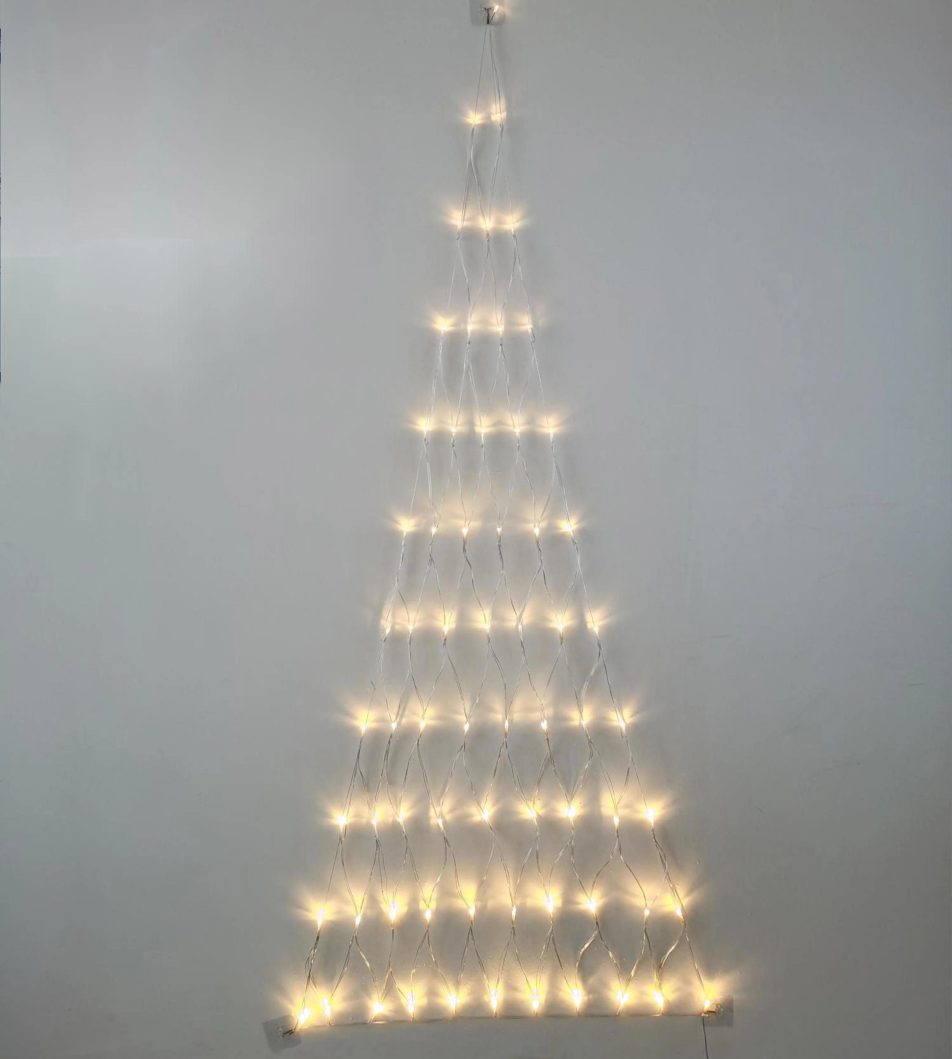 Красивые украшения для занавески треугольные Рождественские огни с 67 теплыми светодиодами индукторов