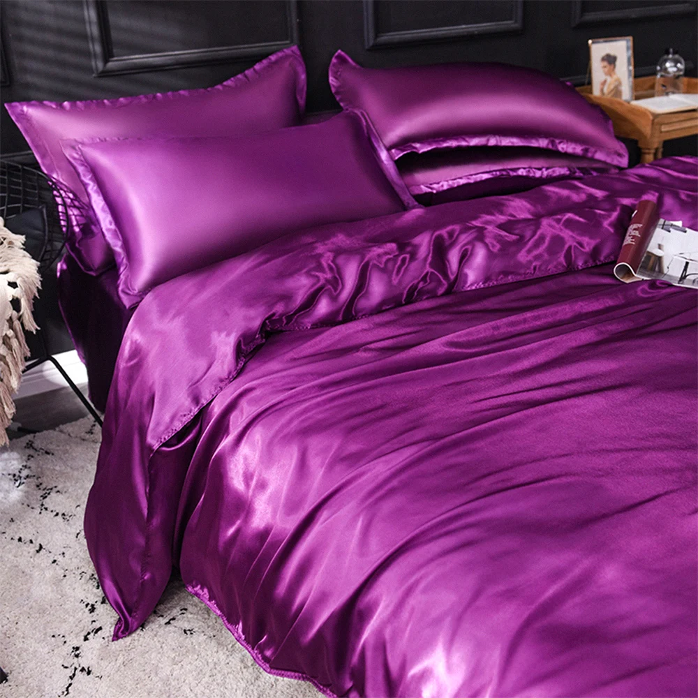 new solid colours king soft and cozy coverlet comfortable bedding king size printed bed spread custom satin duvet covers set