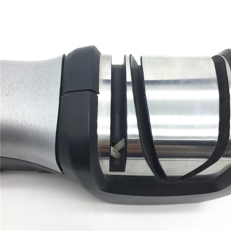 Compact Electric Knife Sharpener Straight Edge 2 Stage Manual Sharpening Blade Guide Outdoor Kitchen Pocket Filet Knives