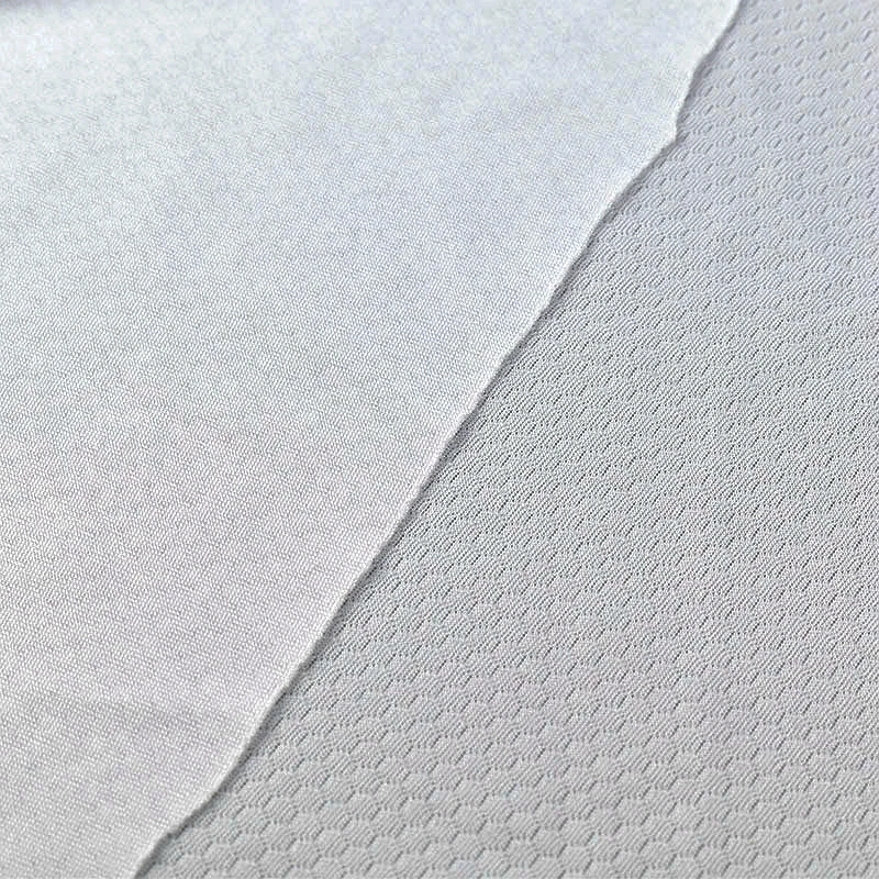 75D 150gsm hexagon honeycomb soccer pattern mesh fabric knitted quick dry 100% polyester fabric for sports basketball uniform