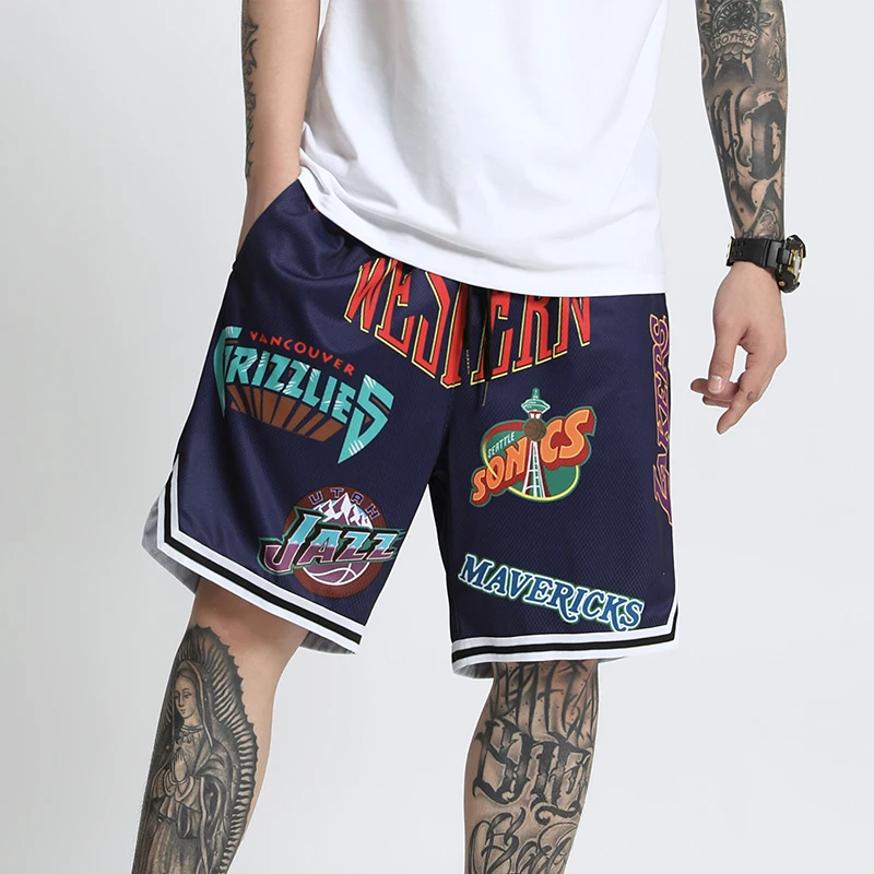 
China Factory Fashion Design Wholesale Cheap Custom Dry Breathable Training Basketball Shorts Digital printing process 
