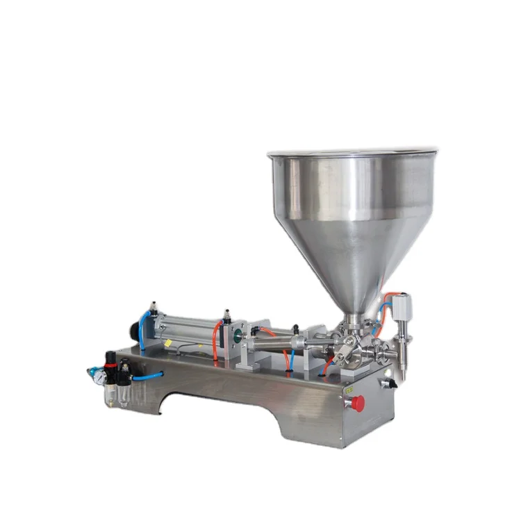 Liquid Paste Filling Mixing Machine Piston Filler Machine Big Hopper/chili Sauce Filling Machine