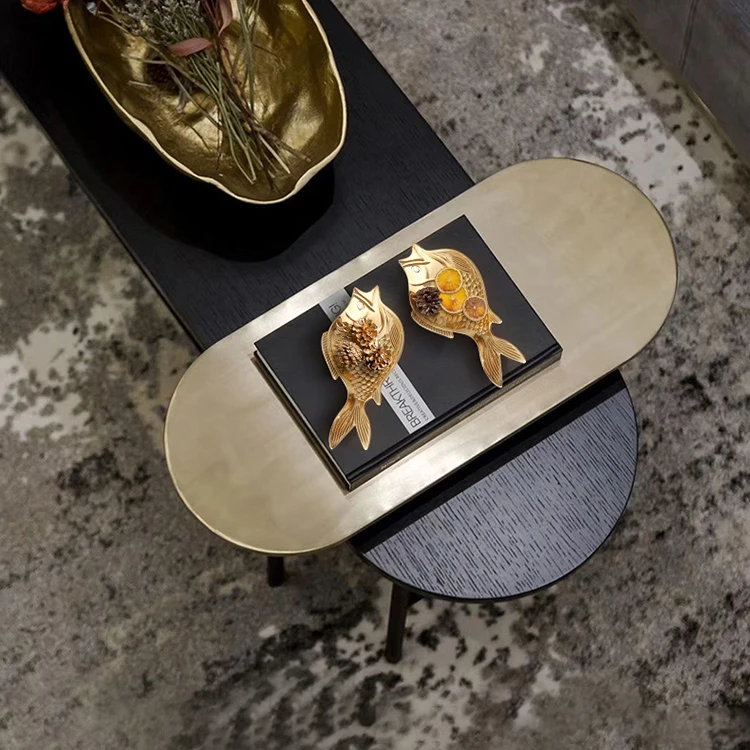 Nordic Tray Creative Brass Goldfish Fruit Tray Living Room Kitchen Wine Cabinet Decoration Ornament Candy Storage Plate