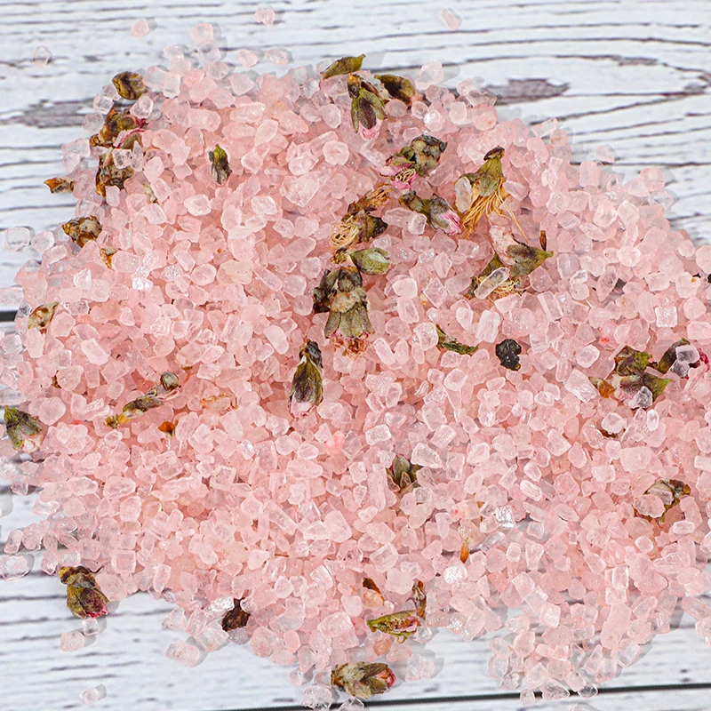 Фирменная торговая марка насыпью, натуральный жасмин, цветок персика, соль для ванны, спокойная ванна, спа, расслабляющие лепестки лаванды, розы, соль для ванны с цветами