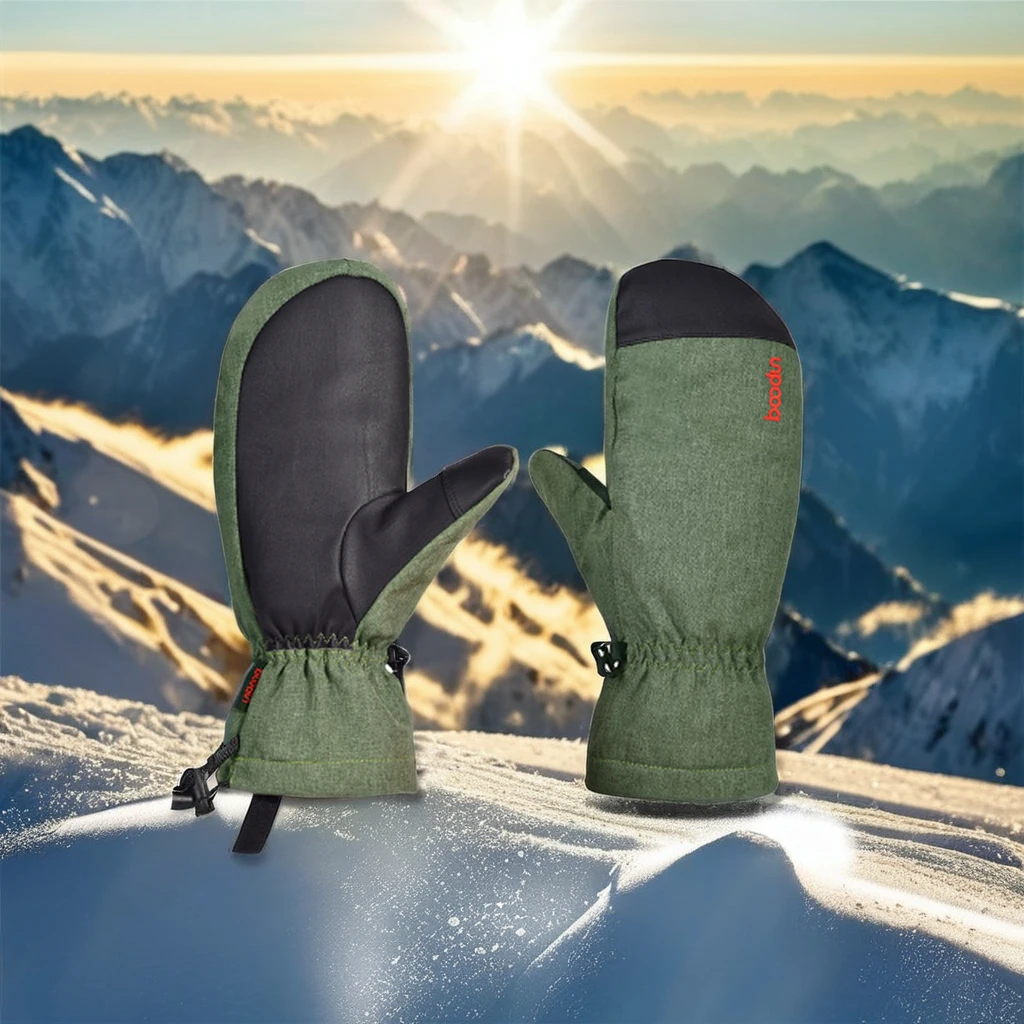 HBG 1215 winter Warm Waterproof full finger Ski Gloves for outdoor Snow Snowboarding