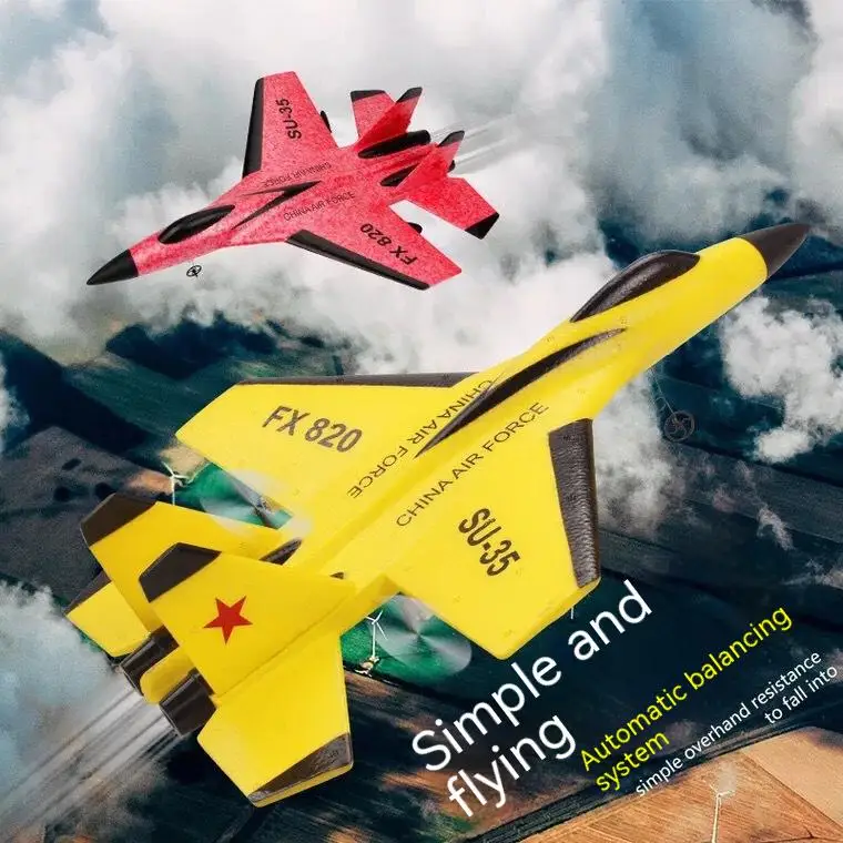 2.4g rtf high speed r c glider hobby plane model foam epp long radio control toy rc fighter jet su-35