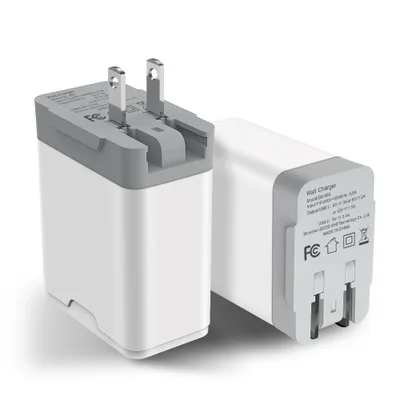 
Universal EU/US Plug QC 3.0 Travel Wall Charger 5V 2.4A + 1 Quick Charge 
