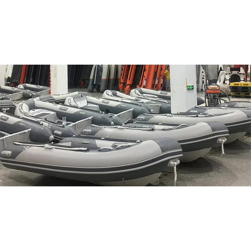 China semi-rigid Fiberglass or aluminum Folding fishing boat speed boat Inflatable Dinghy Boat with Aluminum V-Floor