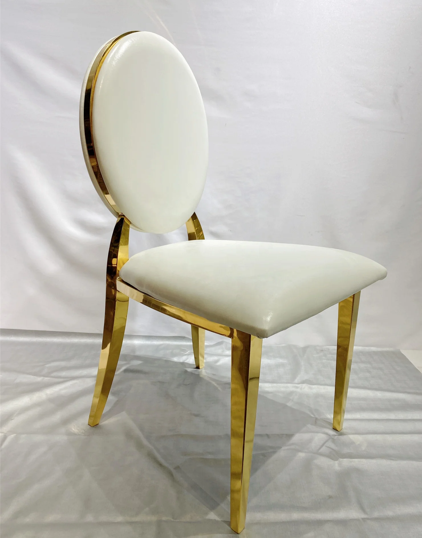 New design Luxury Stainless Steel Wedding Hote Reception Chair with Removeable Backrest cushion and Seat cushion