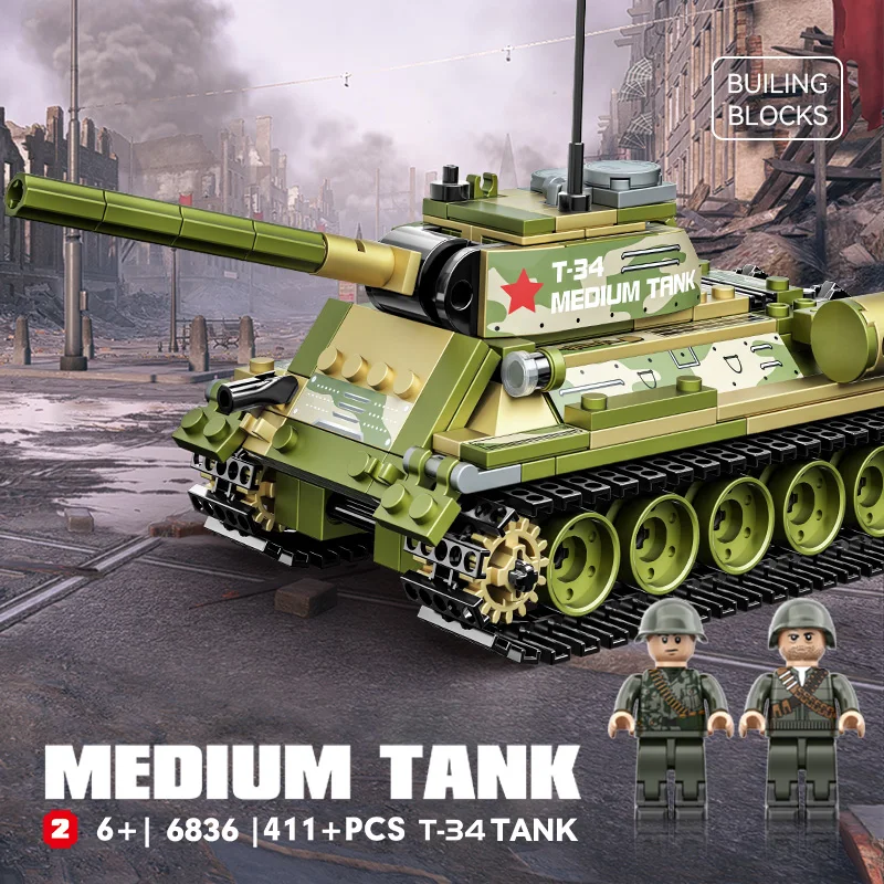 New Arrivals WW2 Russia Series Model Bricks Toys Tank Building Blocks Sets