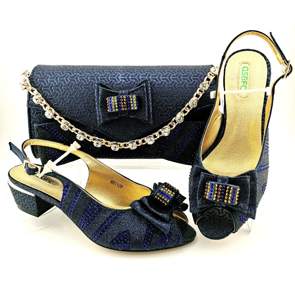 Turkey African Italian Luxury Party Women Ladies Shoe And Bag Se1 Set New Fall Gold
