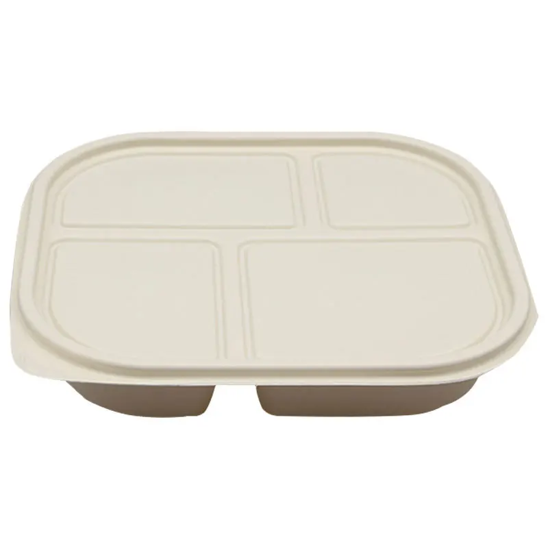 Biodegradable disposable lunchbox takeout takeout box Fast food box multi-grain lunchbox bowl cornstarch party