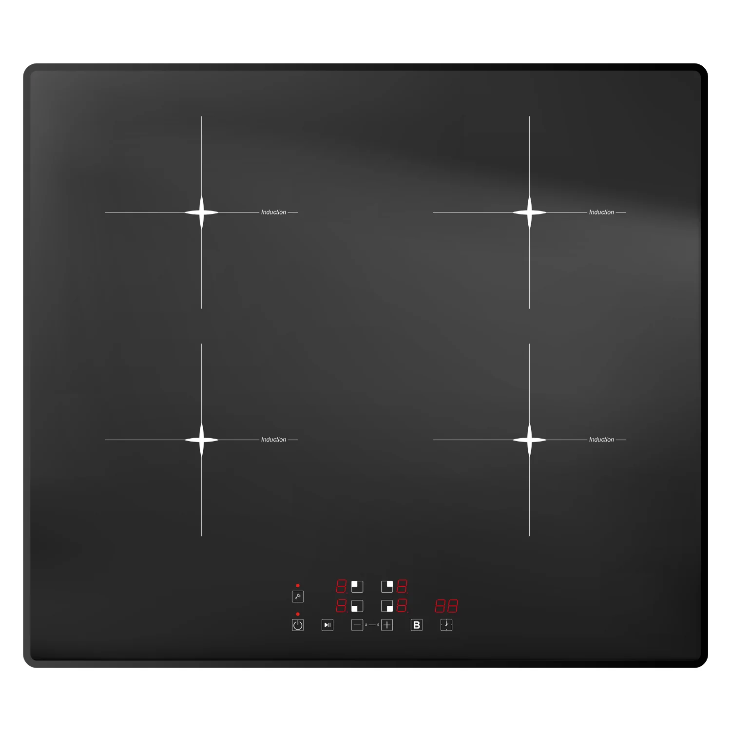 8000W Touch Control Electric Plate Induction Stove built-in 4 burner Induction Cooker