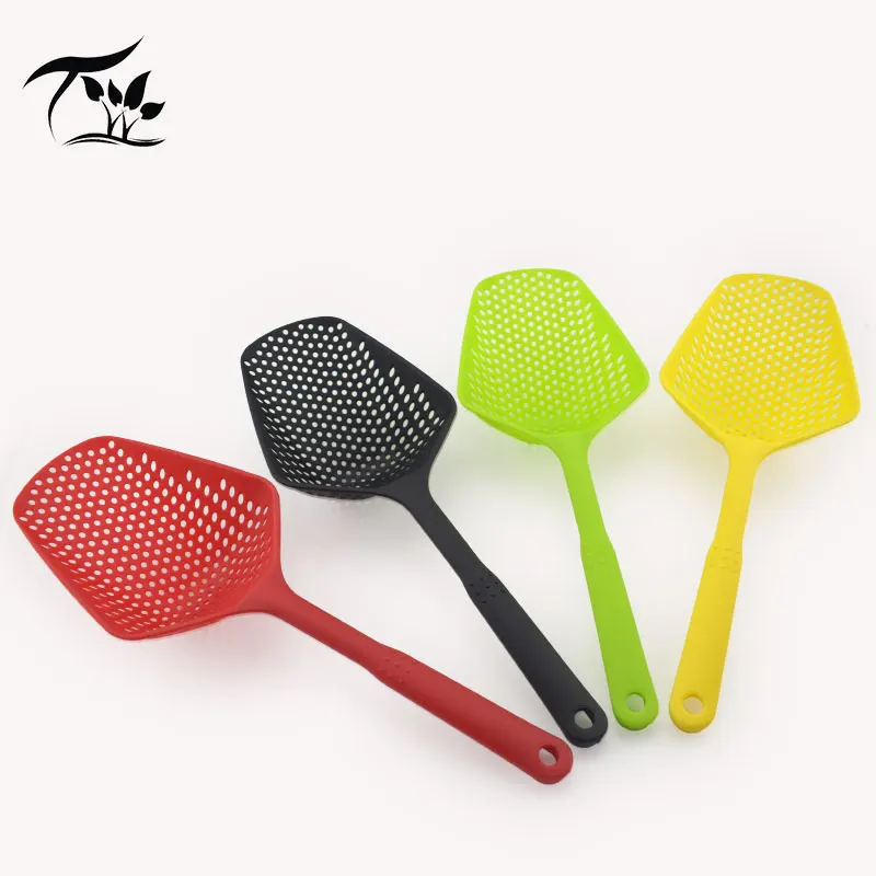 
Nylon kitchenware Water Leakage Shovel Non-stick skillet French fries leakage spoon filter/skimmer/stainer/ice shovel 