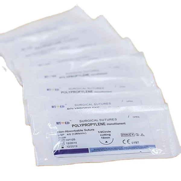 Хирургический шов синтетический неабсорбируемый монополипропиленовый синий шов для общего закрытия или лигирования мягких тканей