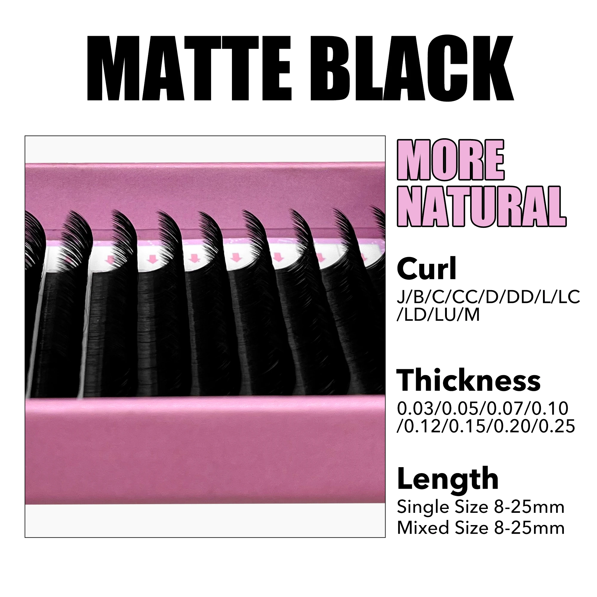 Abonnie C D Curl Fluffy Custom Eyelash Extensions Supplies 16 Rows Eyelash Extensions Natural Lash Extensions