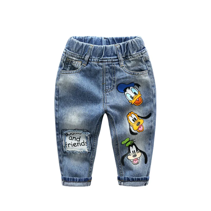 Fashion Children Kids Boys Cartoon Jeans Trousers Pant Denim Pants Baby Jean Clothing for Wholesale