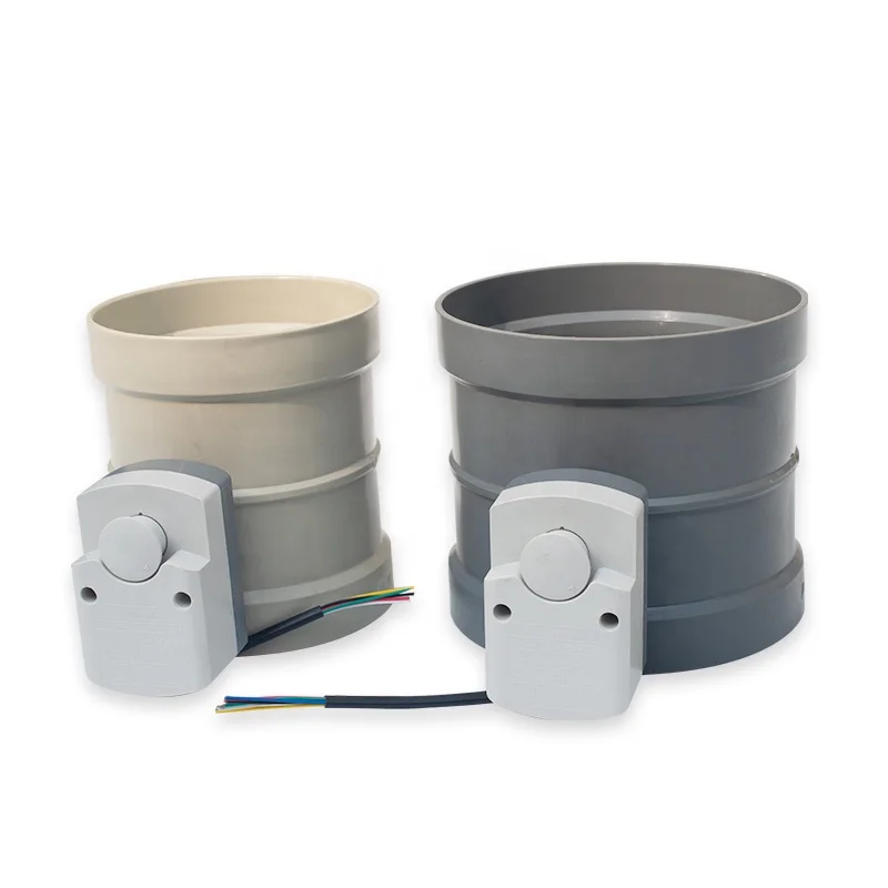 Plastic pp  Motorized Valve for Air Flow Control, Electric Valve for Ventilation System DN63mm DN90mm