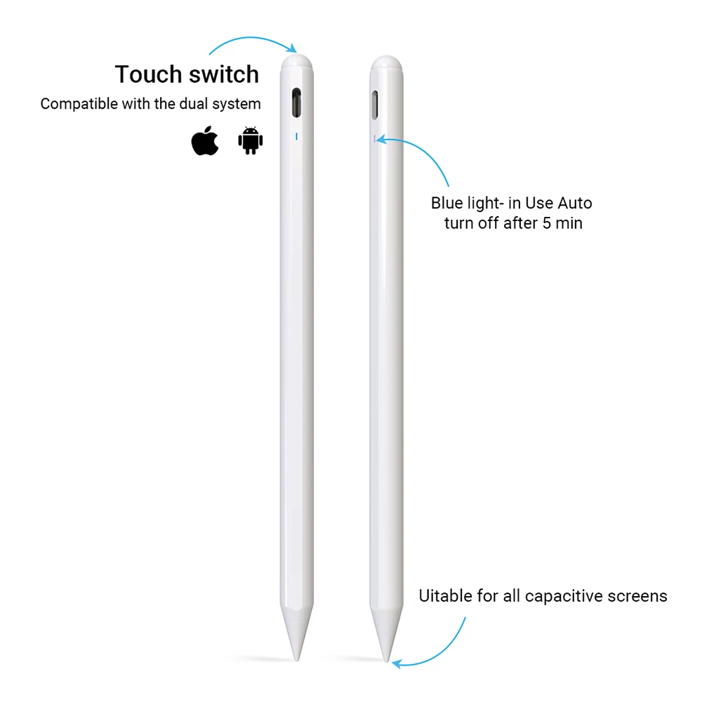 
Universal tablet capacitive active stylus touch pencil pen with palm rejection stylus for Apple ipad touch screen/Android/phone 