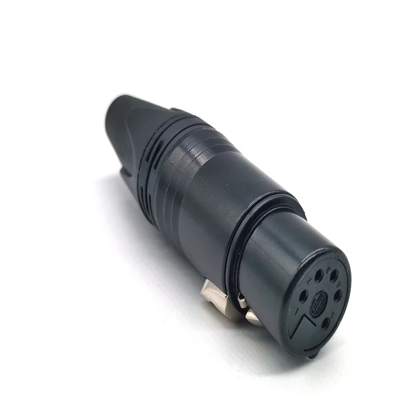 Black  5 Pin Female XLR Connector