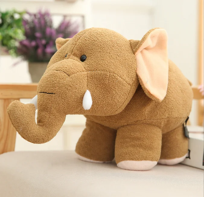 Plush Hippo Toy Cute Big Ear Elephant Doll Toys for Boys Lifelike Stuffed Animals Home Desk Decor Birthday Gift for Girls