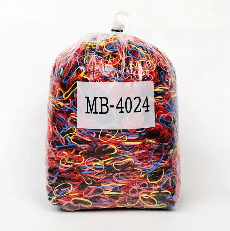 Wholesale Color Colorful Disposable Hair Bands Durable Mini Elastic Rubber Silicon Hair Bands Hair Ties