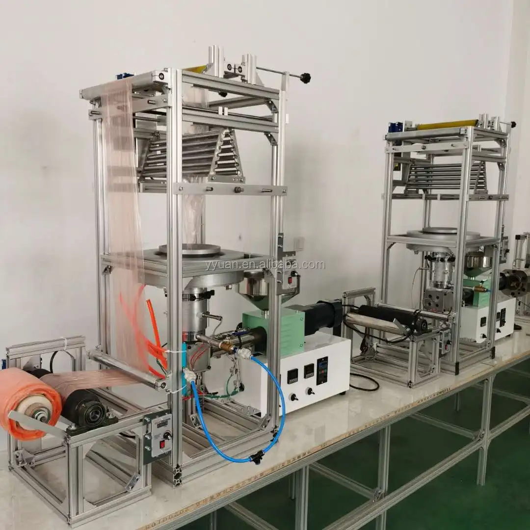 small PP PE film blown machine desktop laboratory PE AG machine plastic film blowing EXTRUDER