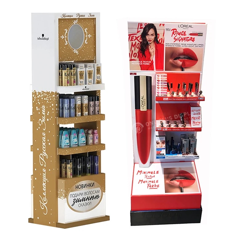 Custom Lipstick Store Counter Top Perfume Display Box Cardboard Perfumes Stand