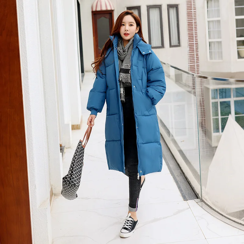 Winter High Quality Women Down Coats Long Plus Size Breathable Plush Warm Windproof Skin Friendly Casual Coat