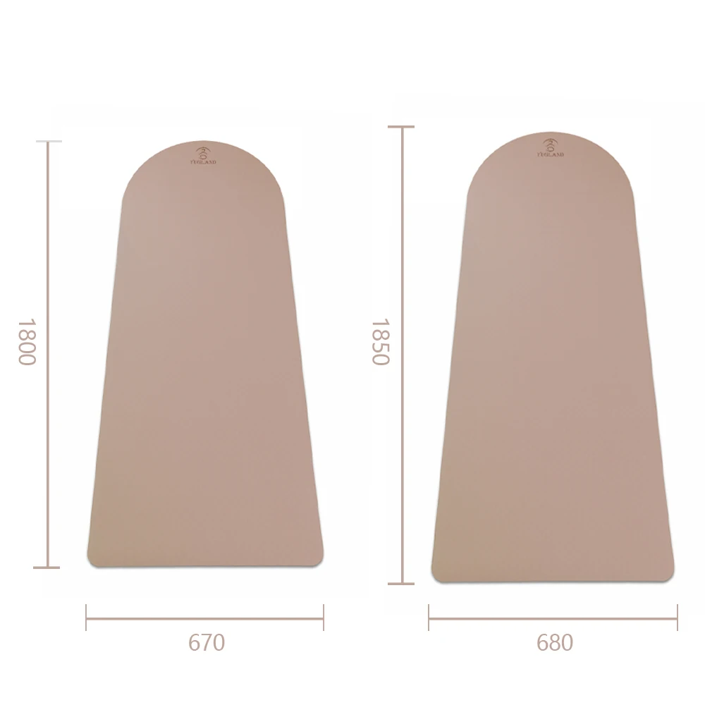Yugland New Design Pu Rubber Oval Yoga Mat Pilates Fitness Universal, Wholesale Custom Curve Arched Pu Yoga Mat