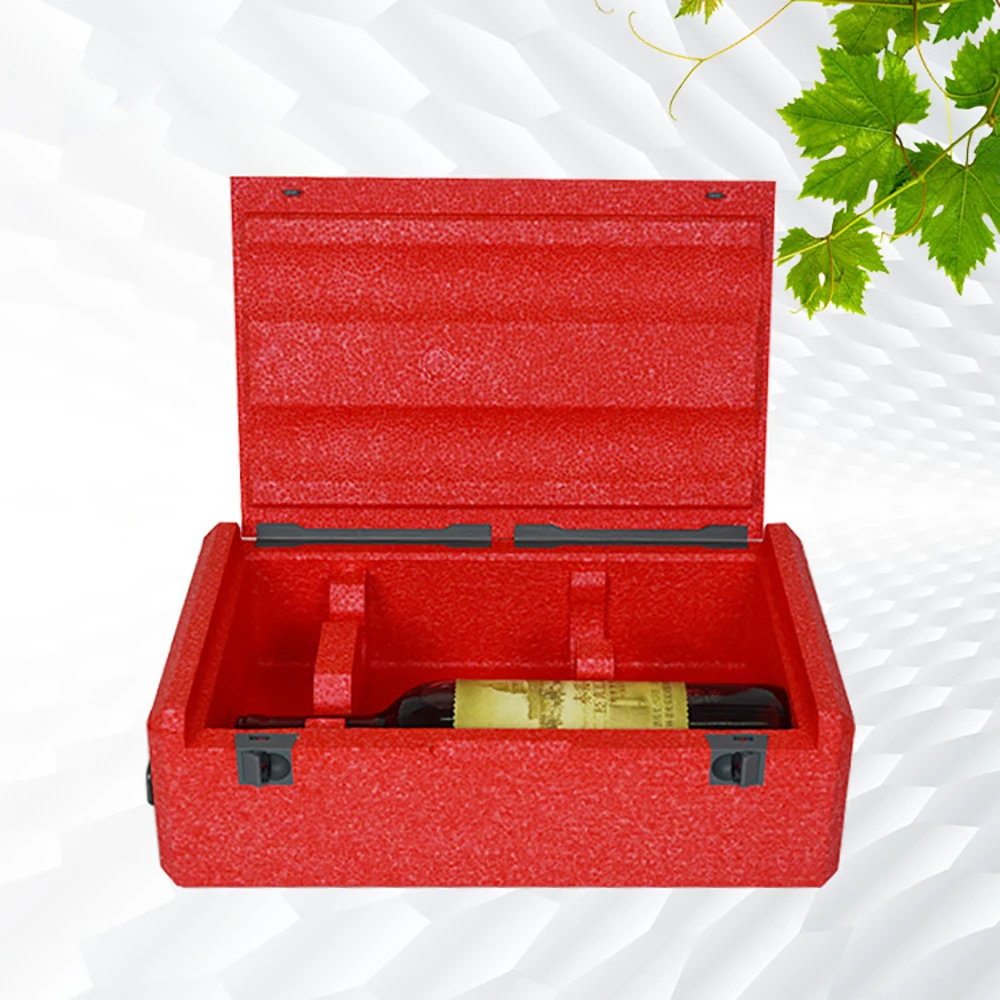 Bio Degradable Black EPP Flip Container Expanded Polypropylene Foam Insulation Wine Box For Transportation