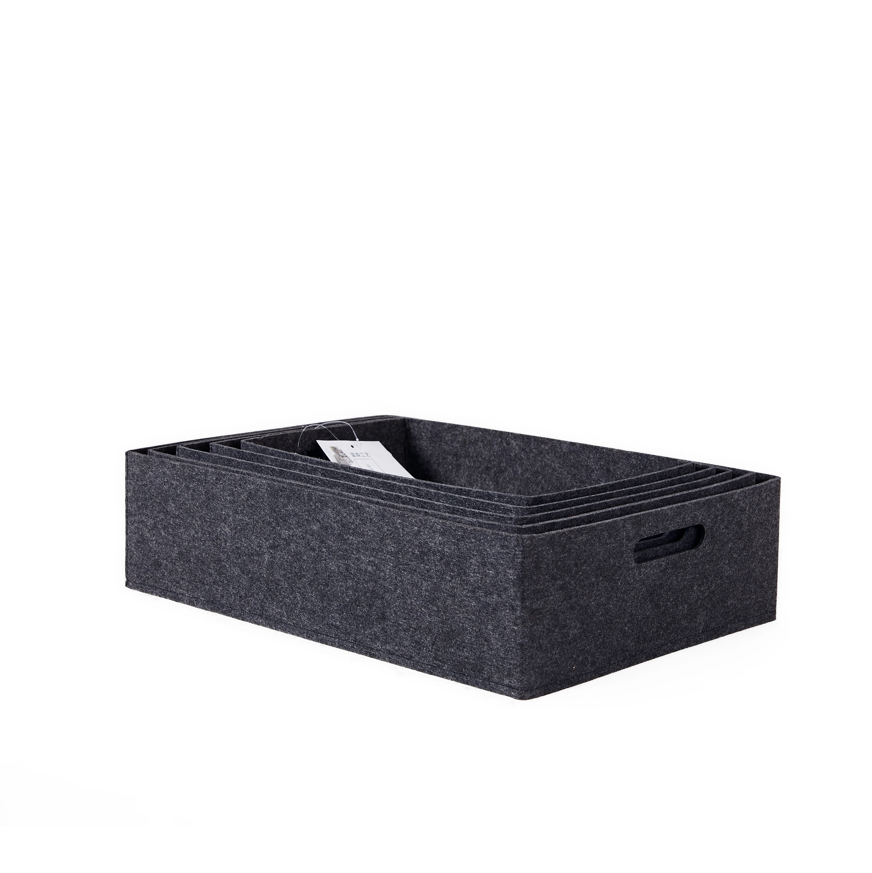 Eco-friendly hard felt basket multi-function storage felt boxes