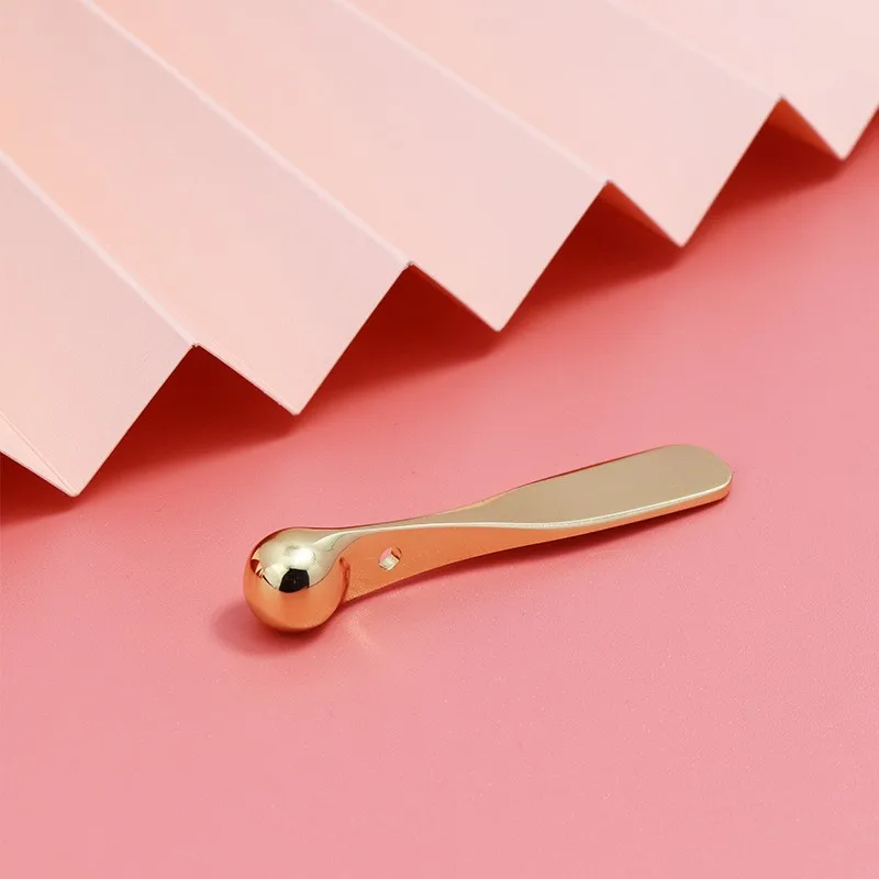 6cm electroplating gold silver rose gold metal cosmetic eye cream facial cream facial mask spatula