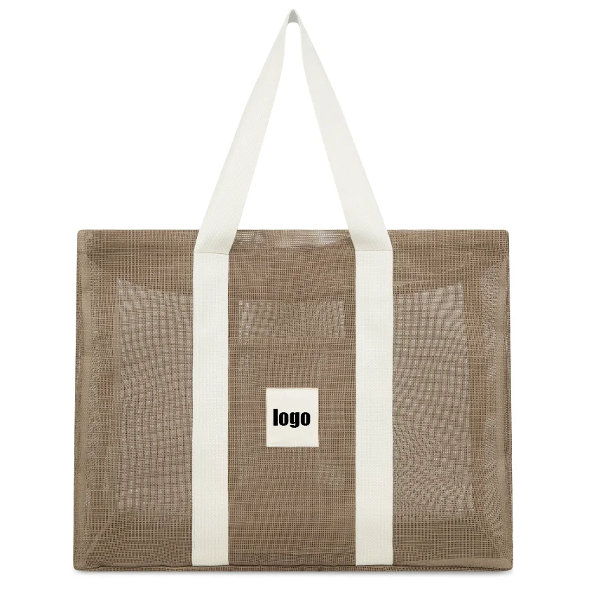 2024 BR New Style Hot Selling Beach Customized Tote PVC XL Mesh Bag, Nylon Strap Waterproof And Sand proof Large Capacity Bag/