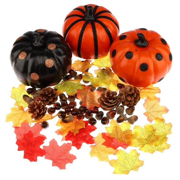 
Gresorth Fake Big Pumpkins Artificial Vegetable Food Model Lifelike for Fall Autumn Halloween Christmas Party Holiday Decoration 