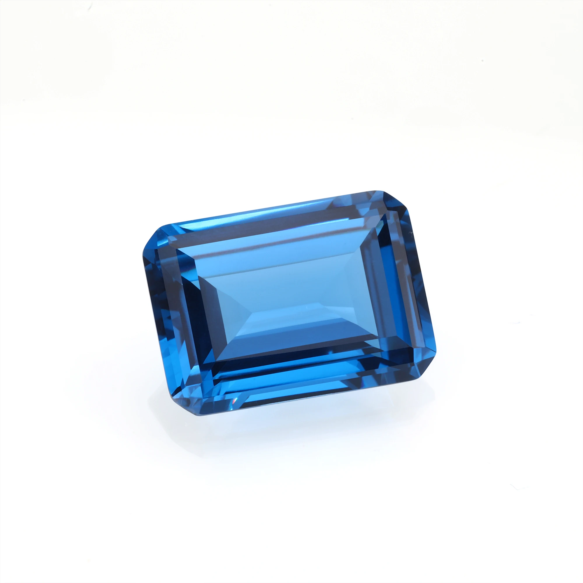 Manufacturing Lab Grown Emerald Cut Blue Sky Stone Blue Sapphire Prices Gemstones Stones