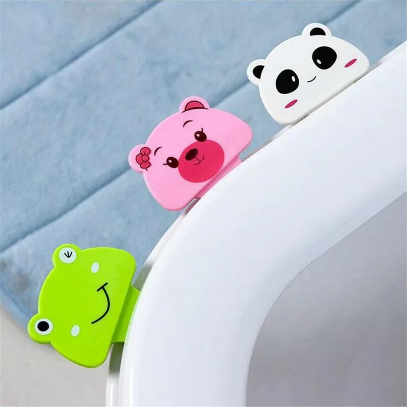 New Cute Cartoon Toilet Lid Portable Handle Bathroom Toilet Lid Lifting Device Bathroom Toilet Seat Accessories