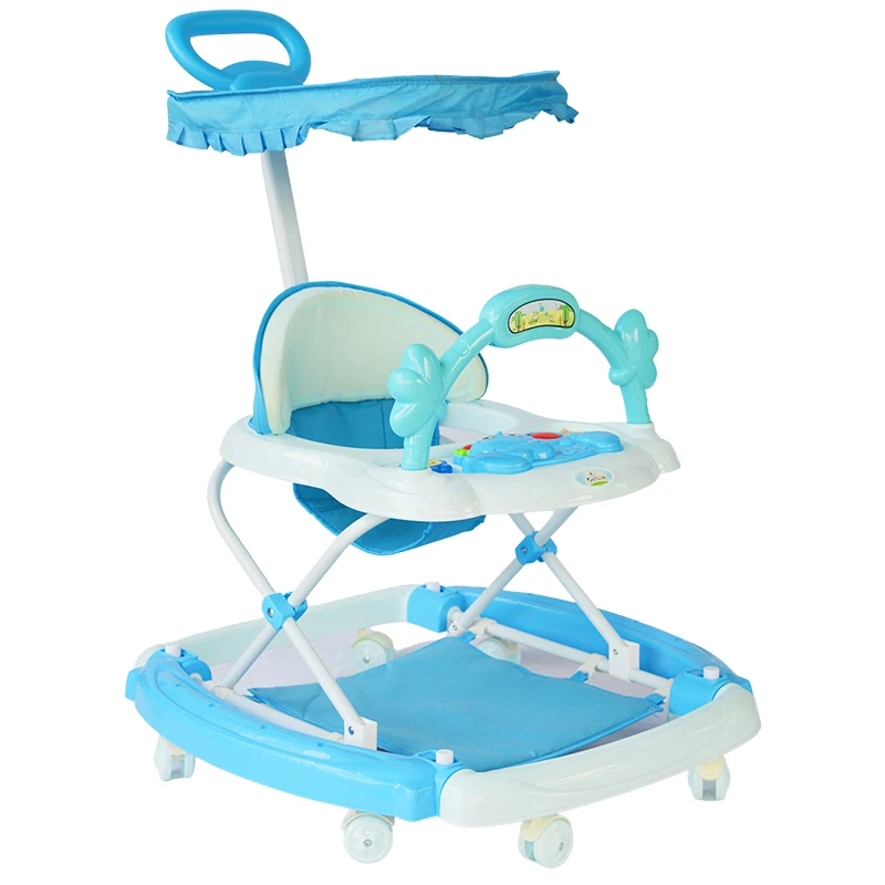 Baby walker intelligent anti-roll multifunctional folding type