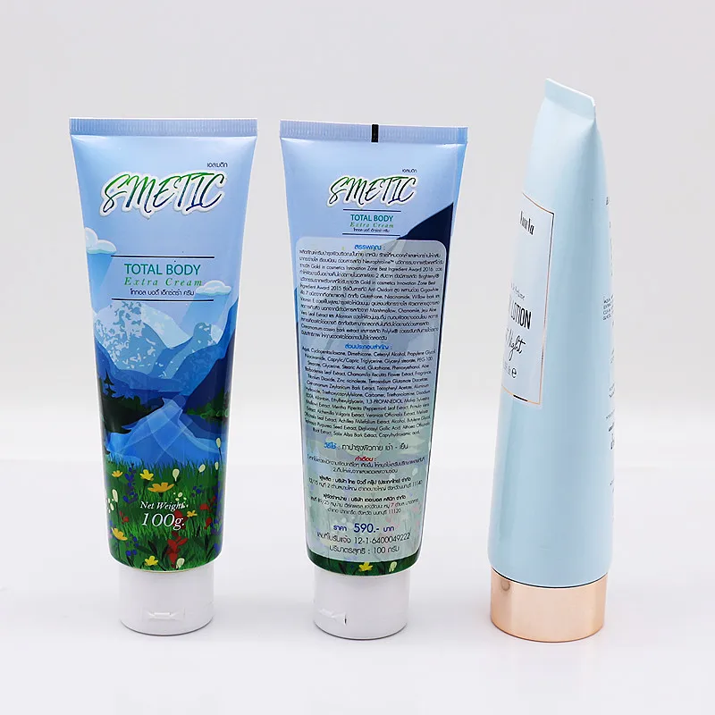 100ml 150ml 200ml 250ml plastic tube/plastic tube packaging/custom plastic packaging