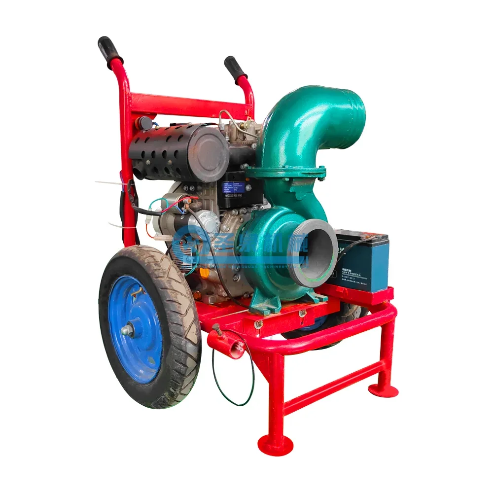 Household small air-cooled diesel engine sprinkler pump hand press centrifugal pump diesel power driven set