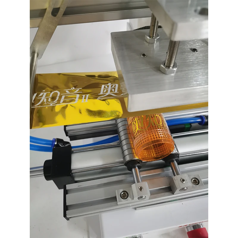 Automatic Hot Foil Stamping Machine Gold Label Printing for Round Glass Bottle Perfume