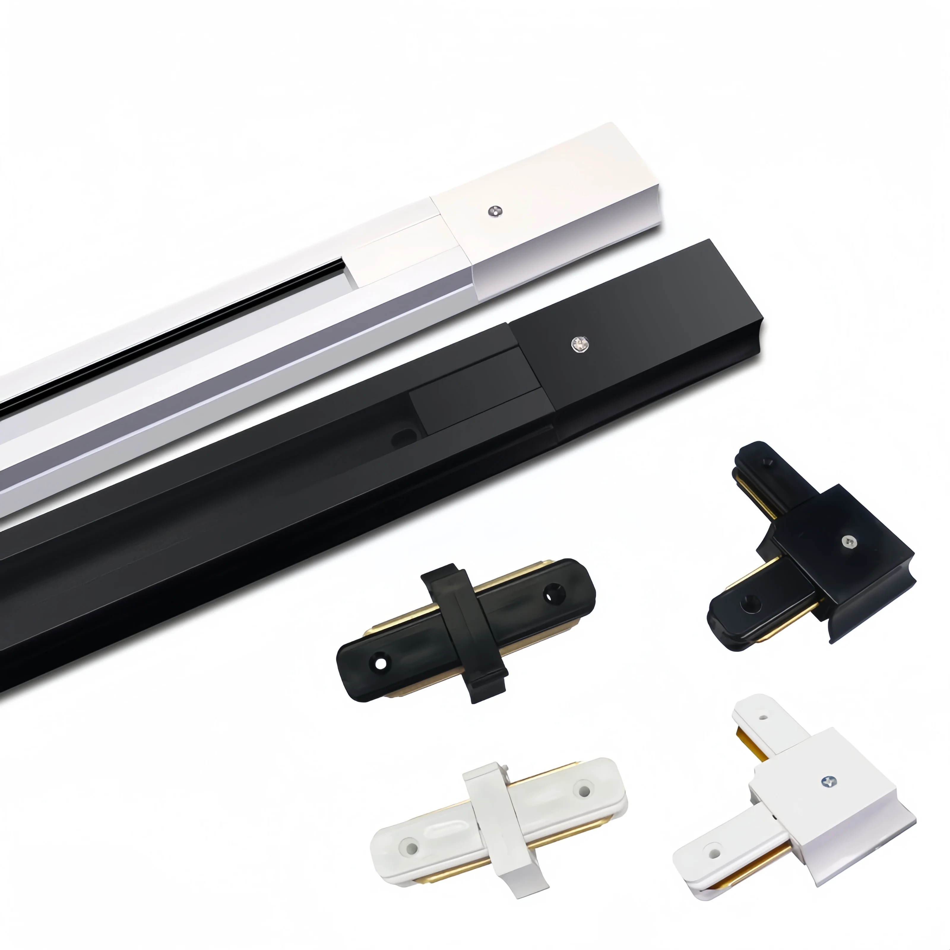 1000mm Long White Or Black Housing Two Line I L T Connector LED Track Rail Used for LED Track Light
