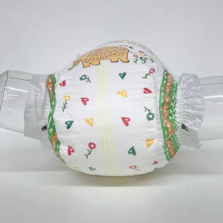 Baby Diaper OEM Branding Baby Diapers Malaysia Market Manufacturer Disposable Fluff Pulp Tapes Diaper 6000ml Printed Dry Surface
