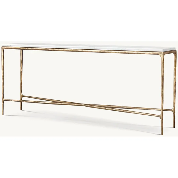 Premium Quality Traditional stylish Hand forged Iron unique Console Table marble for Home and Office