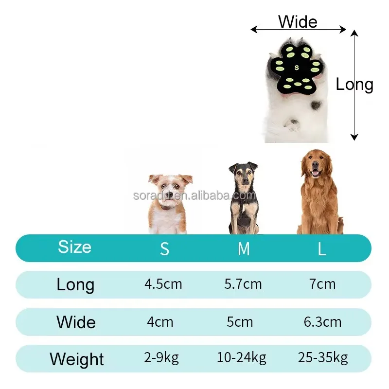 Anti-Slip Paw Protector Keep from Slipping On Hardwood Floors Traction Control  Non-Skid Prevent frostbite and burns Dog Paw Pad