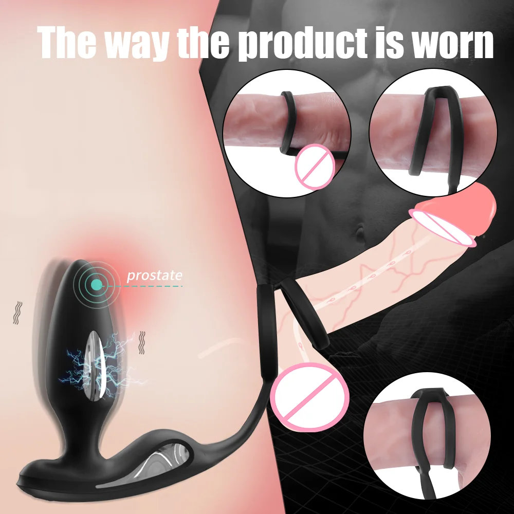 Stahl Hahn Ring Und Anal Plug Prostate Massage Cock Ring and Butt Plug 3 Seringue de Lavement Egg with Ring Adjustable Anal Plug