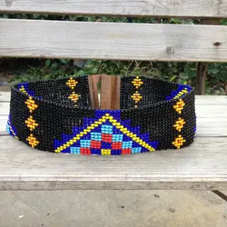Индивидуальный разноцветный эластичный пояс из бисера, женские модные аксессуары, ремень из бисера ручной работы