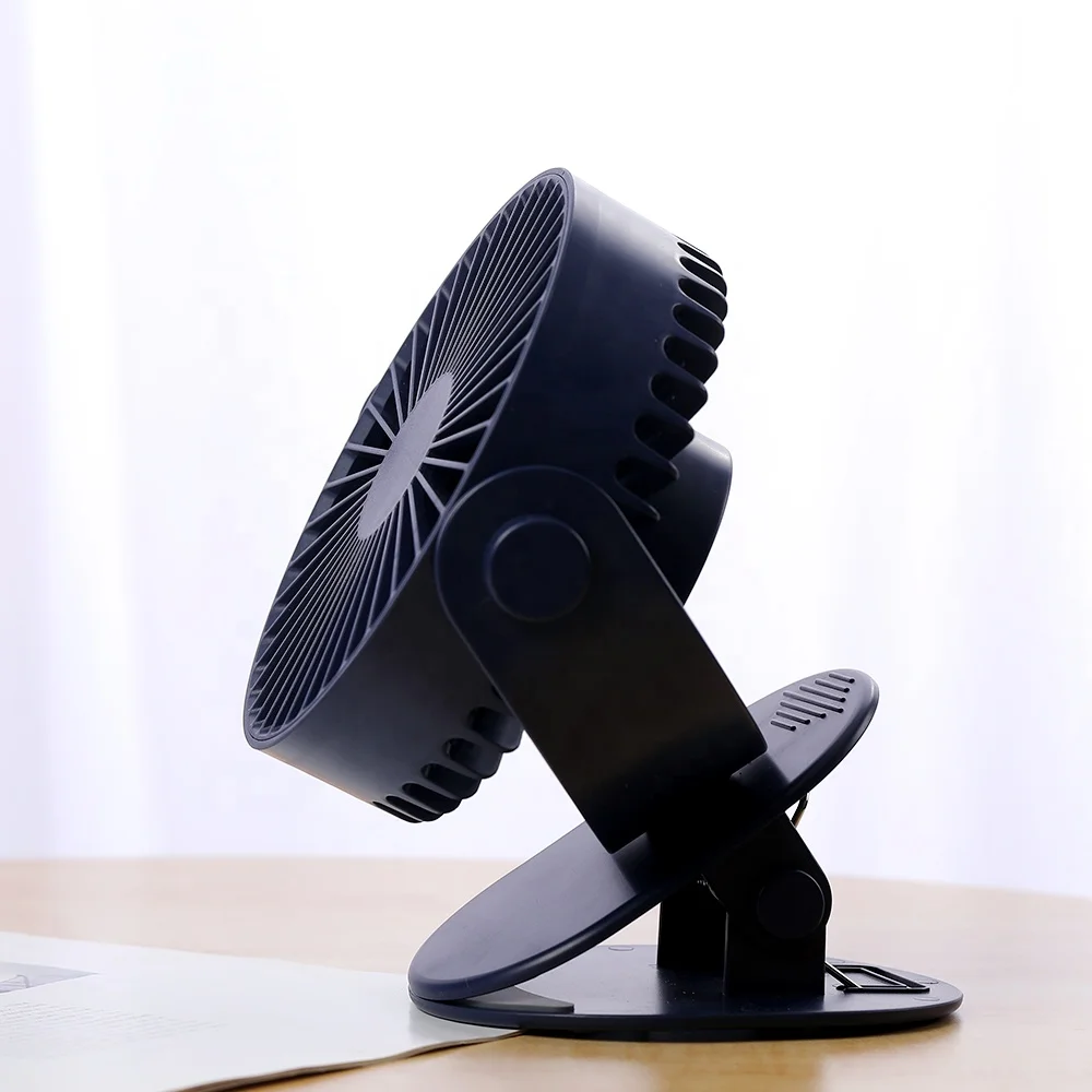 2019 Hot Portable Cool Desk Clip Fan 360 Degree Rotating USB rechargeable table fan