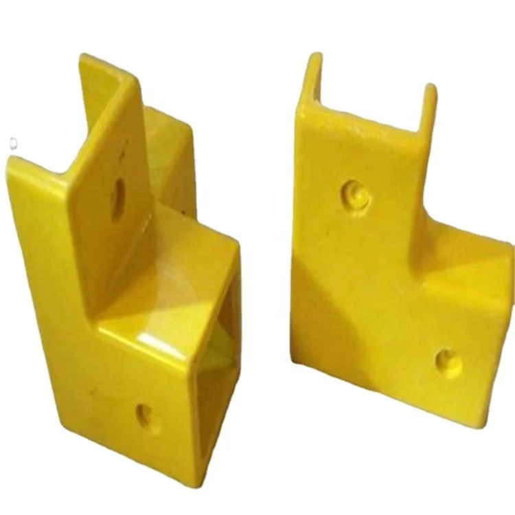 FRP Elbow Three Way Four Way Fiberglass Handrail Fittings Molded SMC Tee for Handrail System FRP tube pipe connector