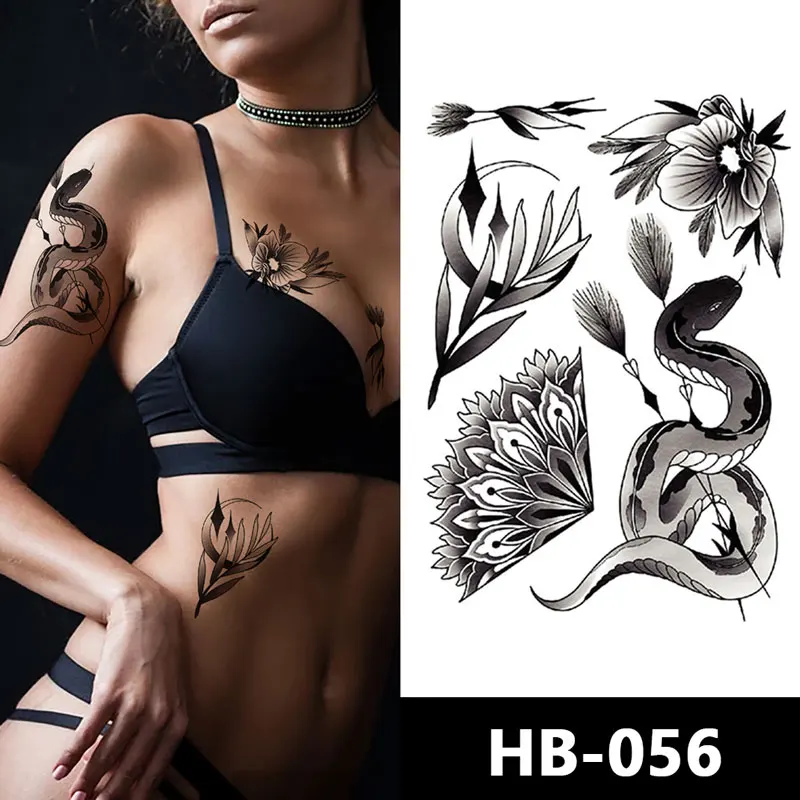 Custom waterproof artificial temporary 148*210mm tattoo sticker for men and women